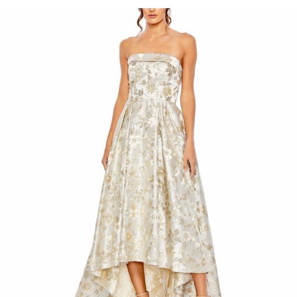 MacDuggal Brocade High Low Gown, Size 12 NWOT